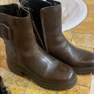 Franco Sarto Dark Brown Heeled Boots